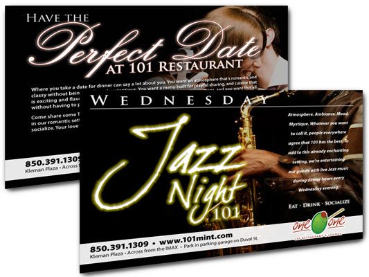 101 Restaurant Jazz Night & Date Night Flyer